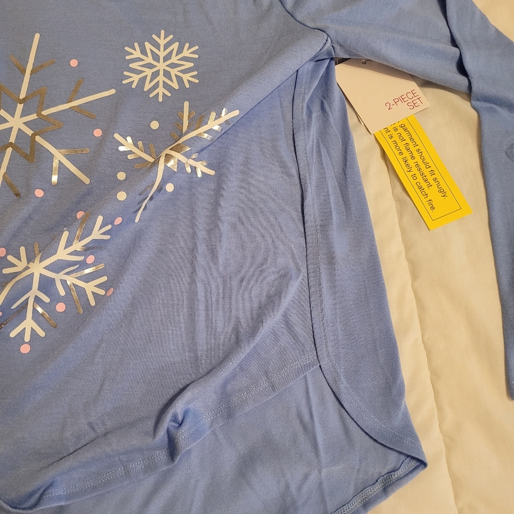 Girl's SO Pajama 2pc Set Snowflakes sz 16 - Picture 13 of 16
